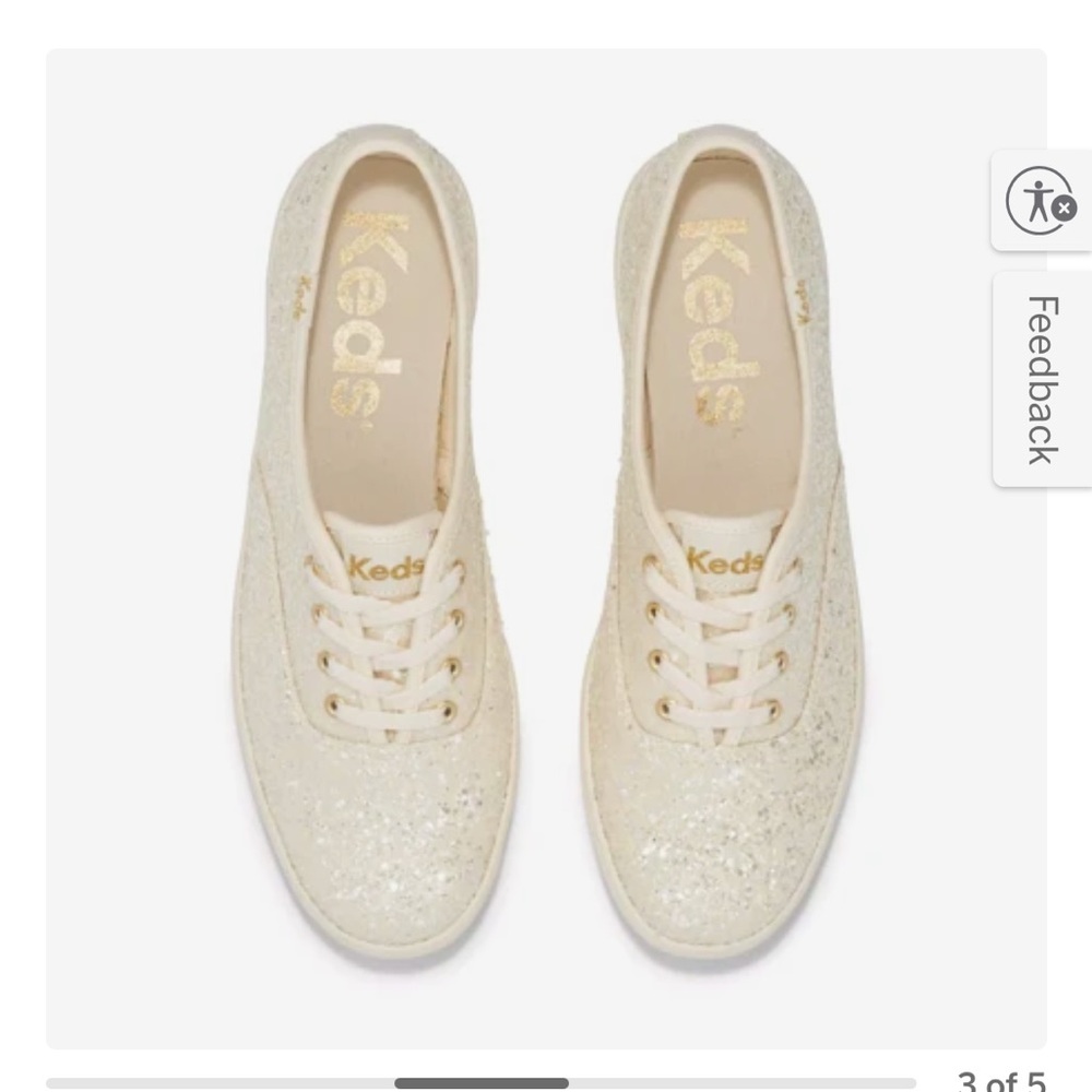 Kate Spade Glitter Sneaker by Keds Women's Champion
Cream (size 7.5)